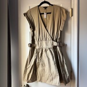 Banana Republic Beige V-Neck Dress